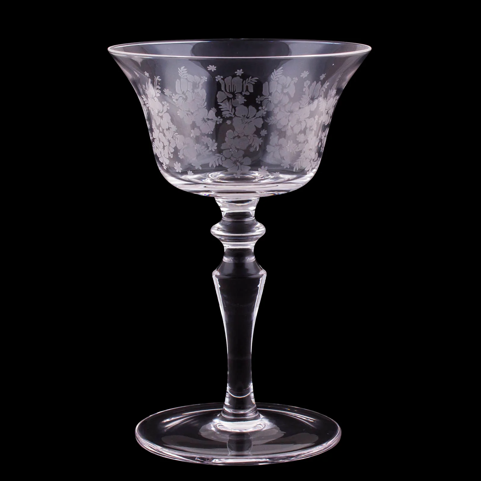 BarConic® Vintage Cocktail Glass - Etched - 4.5 ounce - Image 4