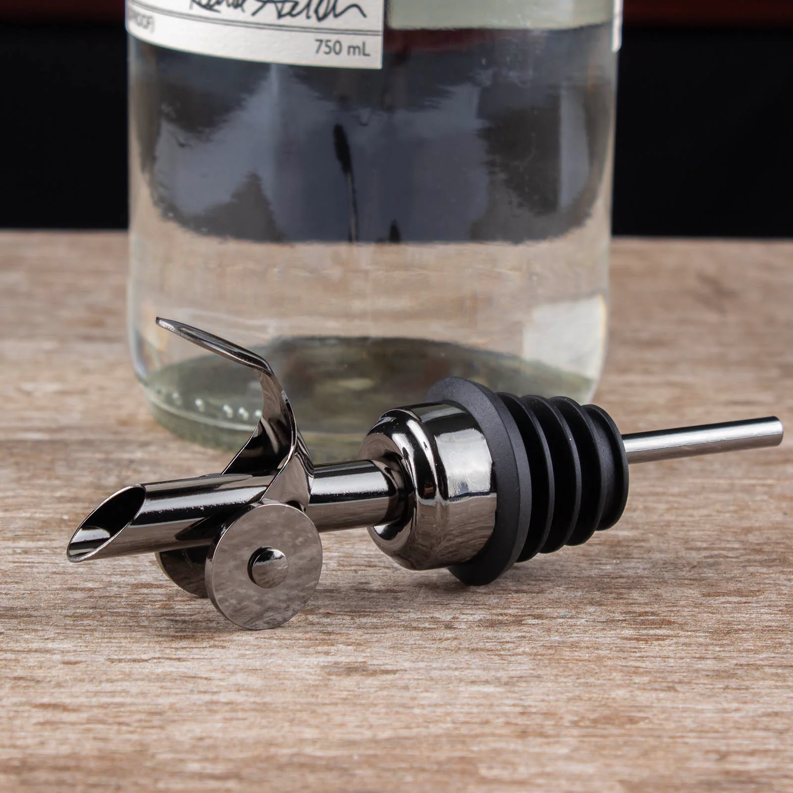 BarConic® Weighted Pourer w/ Flip Top Lid and Plastic Cork - Color Options - Image 2
