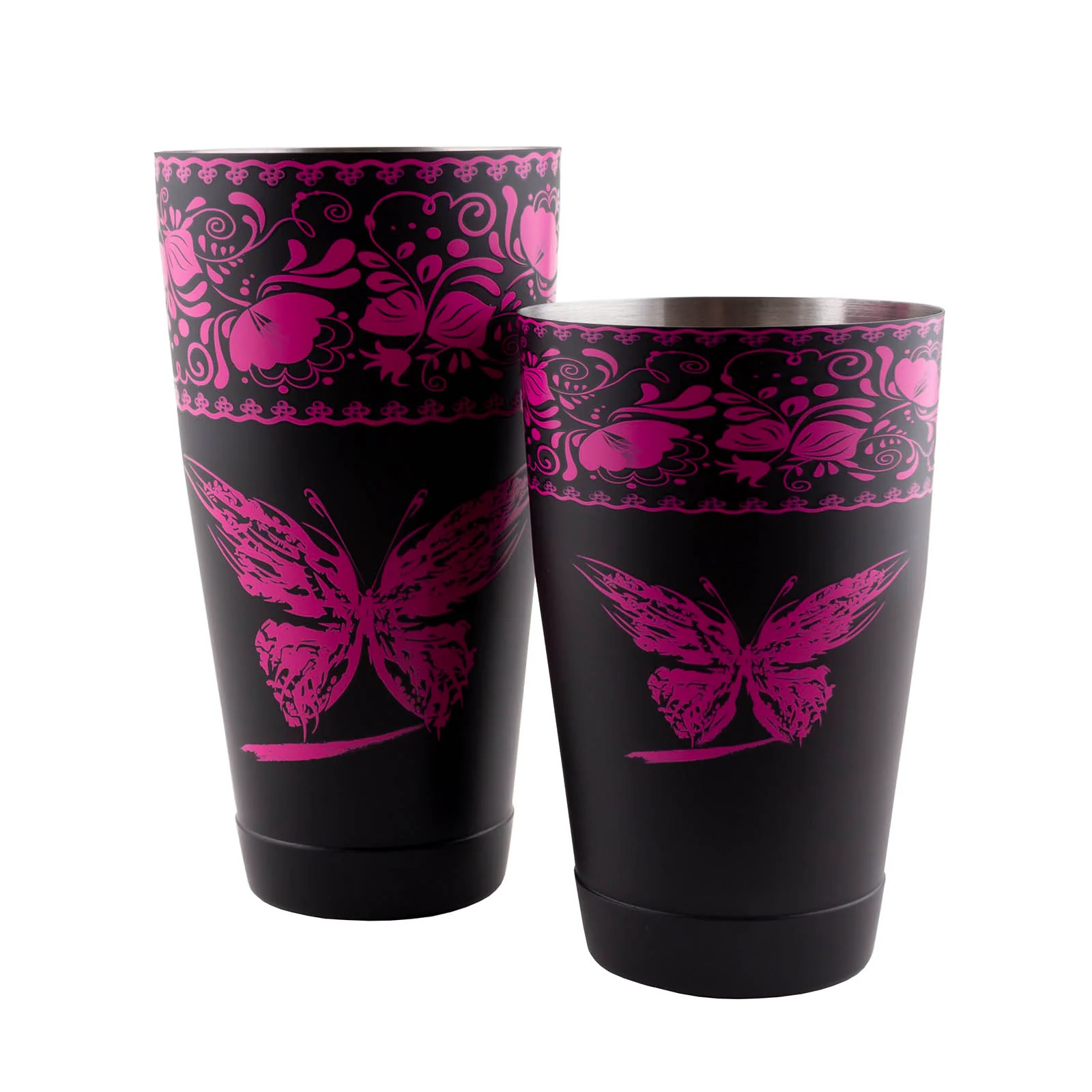 BarConic® Weighted Shaker Set - Butterfly - 18 & 28oz Tins - Image 3