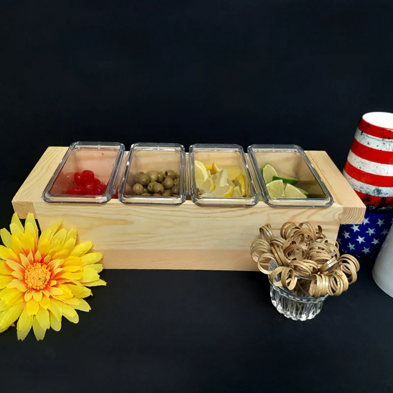 BarConic® Wood Condiment Holder - Size Options - Image 3