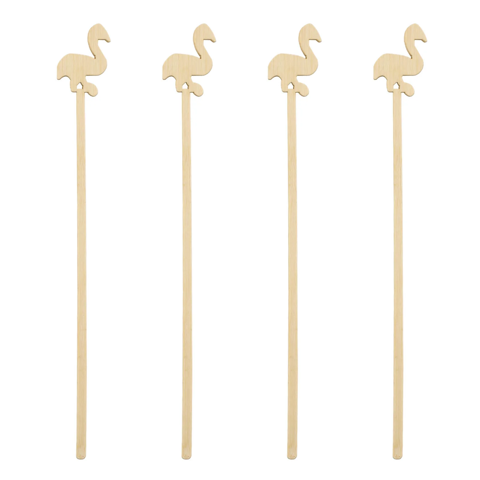 BarConic® Wooden Flamingo Swizzle Sticks - 100 pack