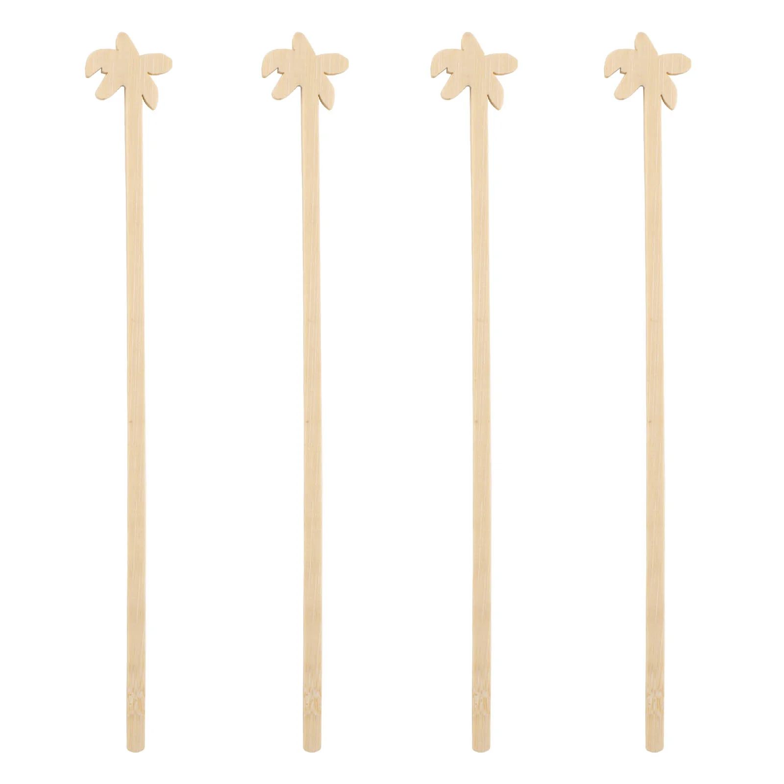 BarConic® Wooden Palm Tree Swizzle Sticks - 100 pack