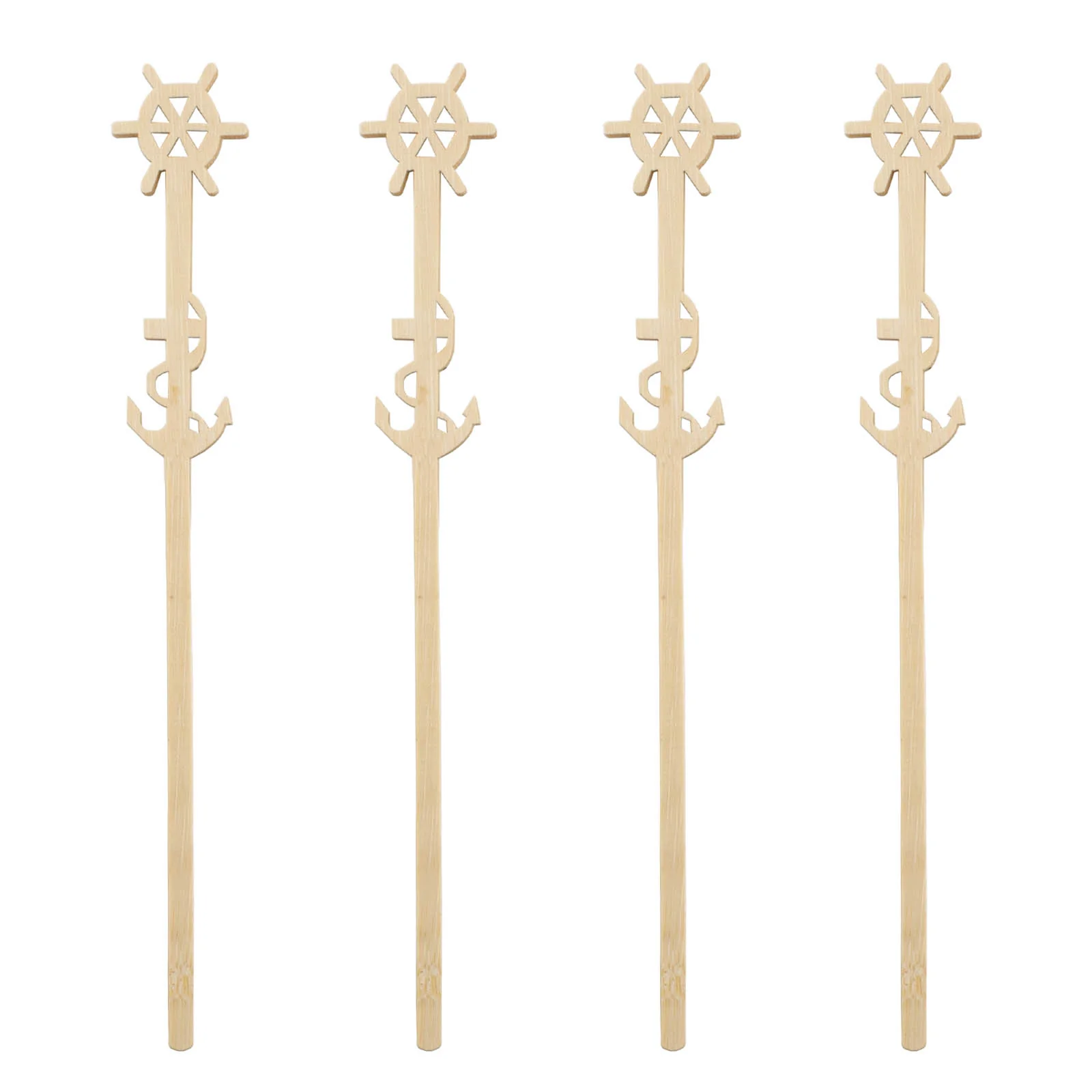 BarConic® Wooden Sailor Swizzle Sticks - 100 pack