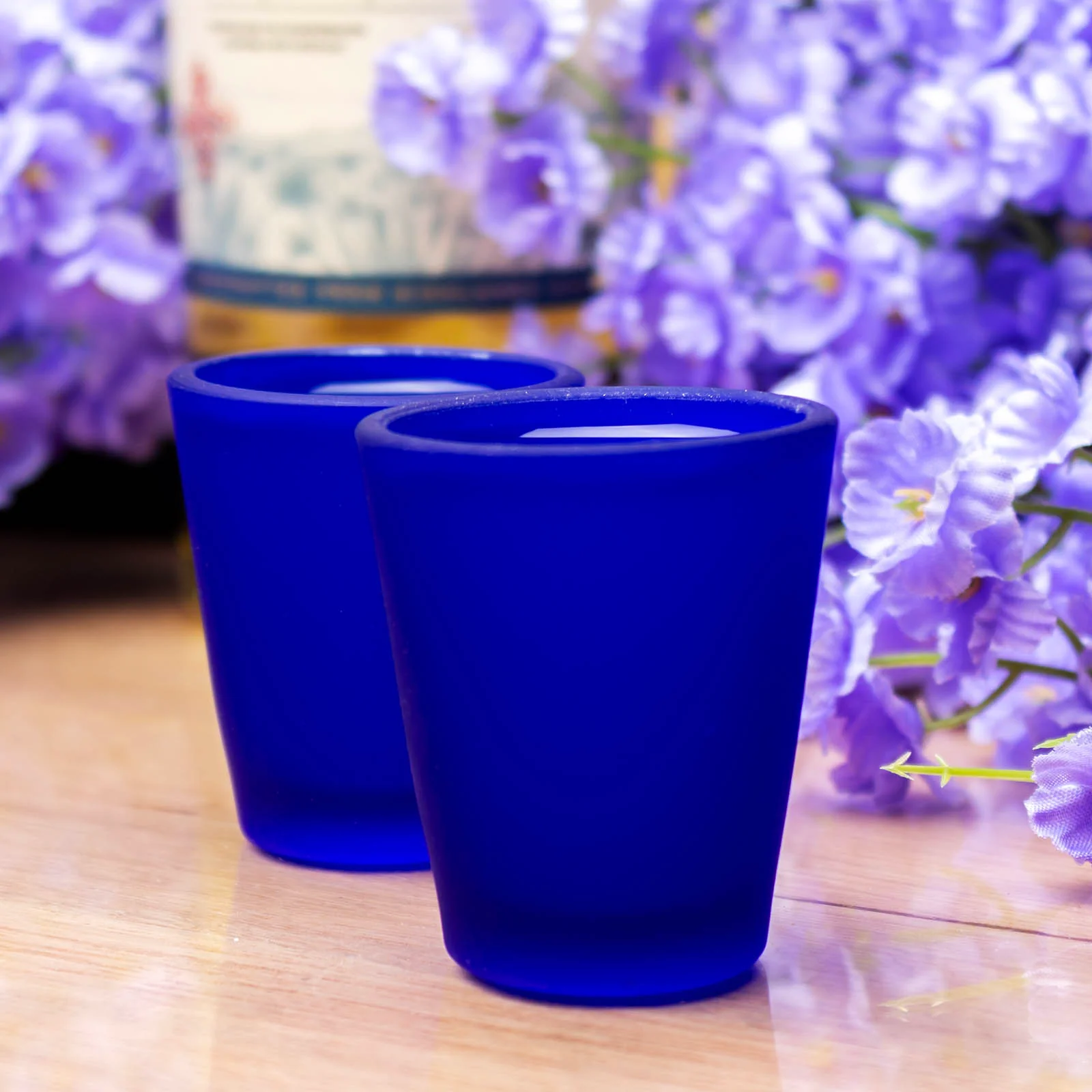 BarConic® 1.75oz Dark Blue Frosted Shot Glass - Image 2