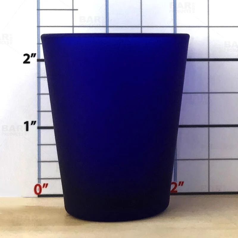 BarConic® 1.75oz Dark Blue Frosted Shot Glass - Image 3