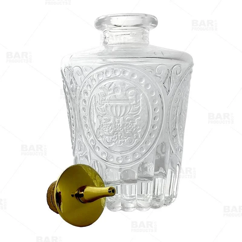 BarConic® Antique Bitters Bottle 4 ounce - Gold Plated Dasher Cork - Image 5
