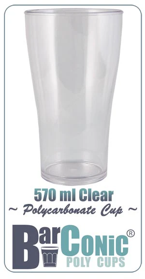 BarConic 570ml Polycarbonate Clear Cup - Image 4