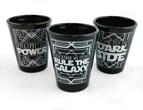 BarConic® Black Shot Glasses - Multiple Designs - 1.75 oz - Image 3