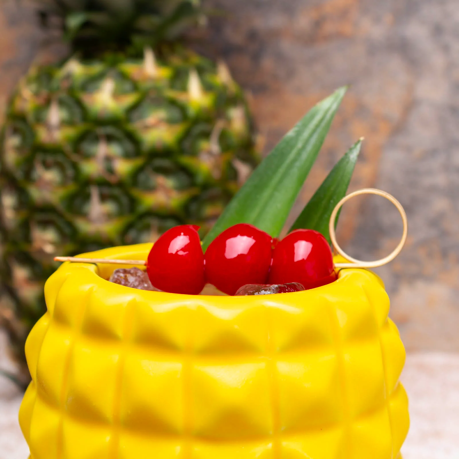 BarConic® Ceramic Pineapple Tiki Mug with Lid - 20oz - Image 6