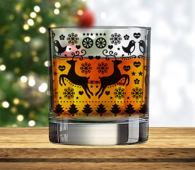 BarConic Christmas Sweater Glass - Christmas Collection - 10 ounce - Image 3
