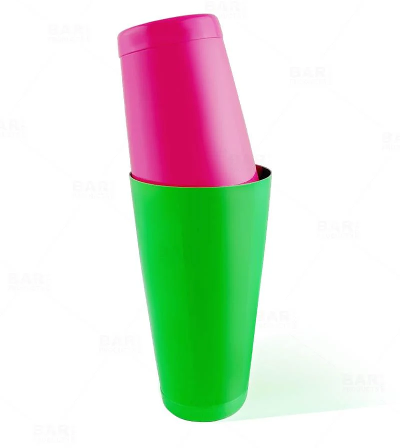 BarConic® Cocktail Shaker Set - Neon Green / Neon Pink - 8oz / 18oz Weighted Tins