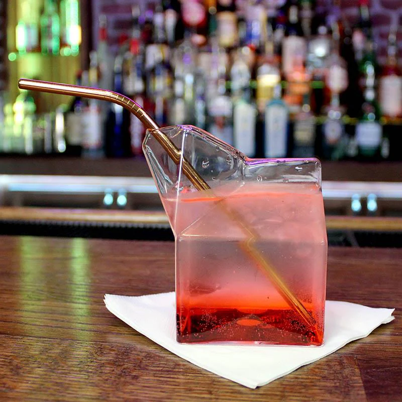 BarConic® Copper Plated Curved Cocktail Straw - Image 2