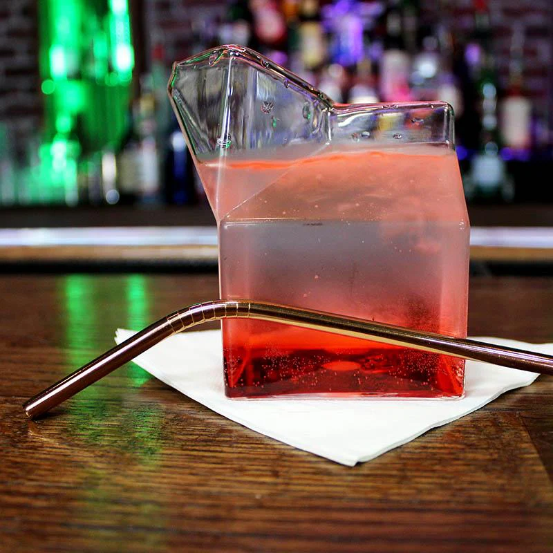 BarConic® Copper Plated Curved Cocktail Straw - Image 3