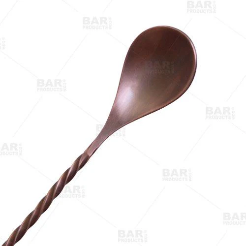 BarConic® Copper Trident Bar Spoons - Brushed Antique Finish - Three Lengths Available - Image 6
