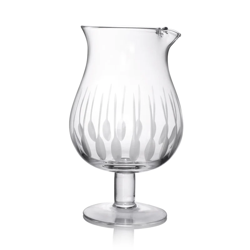 BarConic® Feather Etched Stemmed Mixing Glass - 1301ml (44oz.)