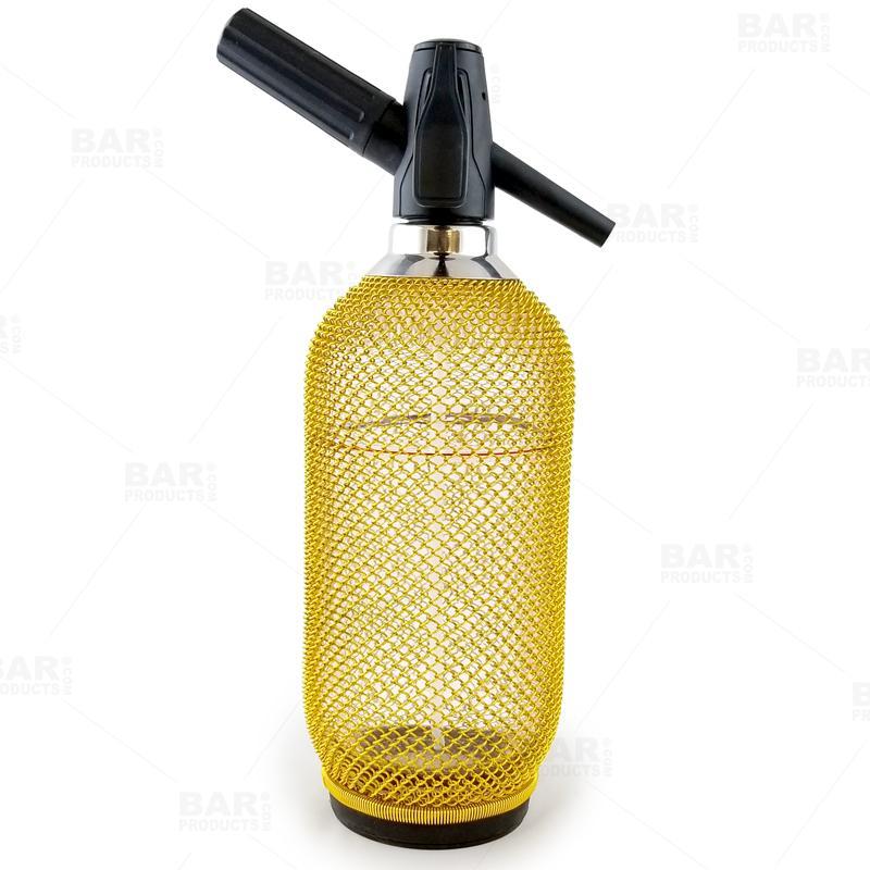 BarConic® Glass Soda Siphon w/SS Mesh Cover - 1 Liter - Image 3