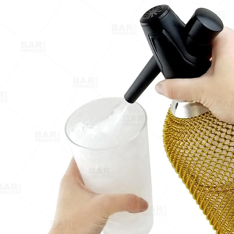 BarConic® Glass Soda Siphon w/SS Mesh Cover - 1 Liter - Image 4