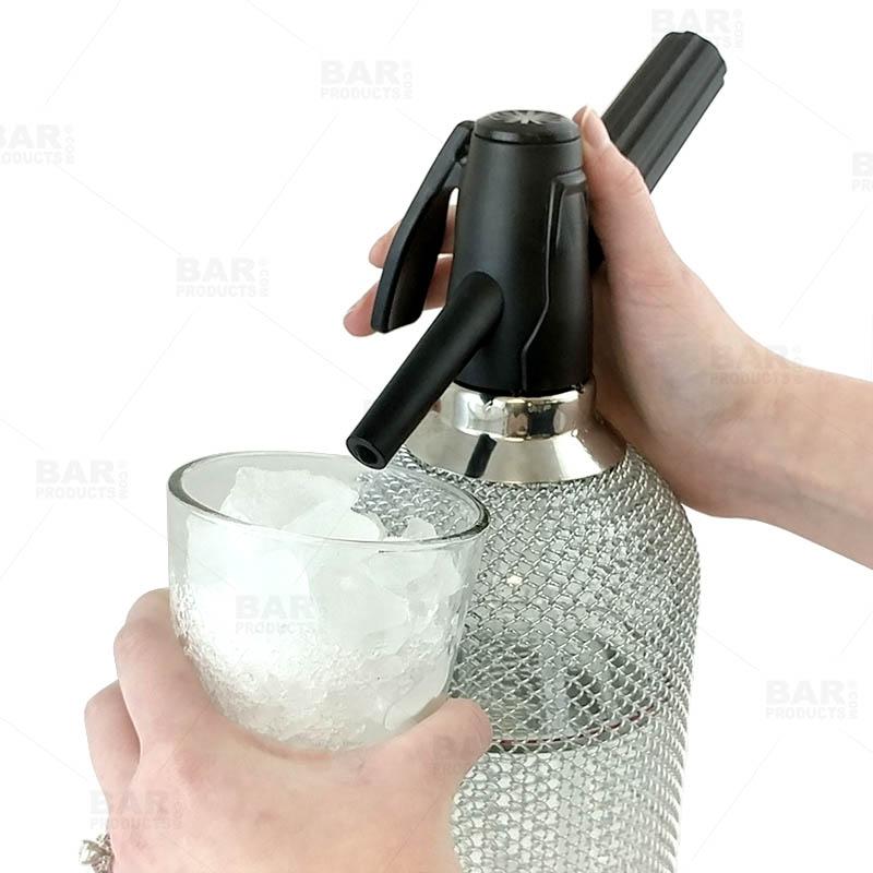 BarConic® Glass Soda Siphon w/SS Mesh Cover - 1 Liter - Image 8