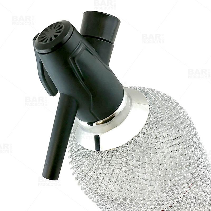 BarConic® Glass Soda Siphon w/SS Mesh Cover - 1 Liter - Image 9