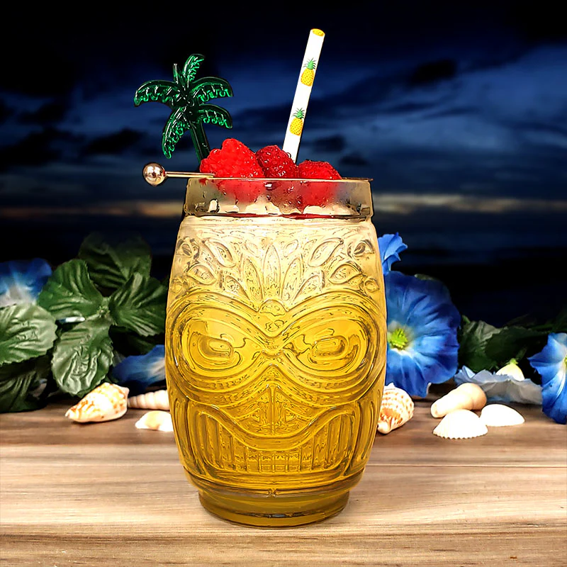 BarConic® Grinning Tiki Glass - 16 oz Squat - Image 5