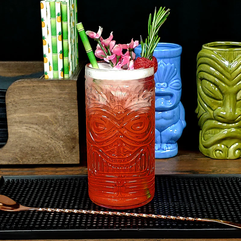 BarConic® Grinning Tiki Glass - 16 oz Tall - Image 5