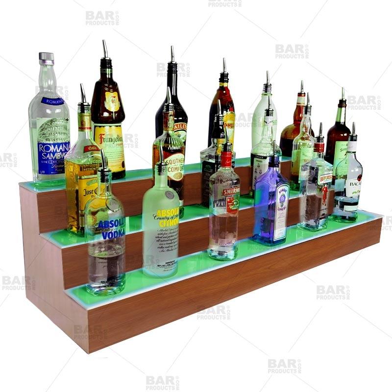 BarConic® LED Liquor Bottle Display Shelf - 3 Steps - Wild Cherry - Several Lengths - Image 10