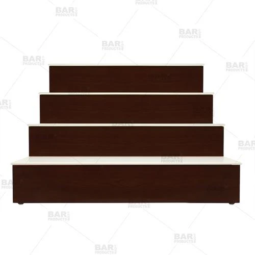 BarConic® LED Liquor Bottle Display Shelf - 4 Steps - Mahogany - Several Lengths - Image 6