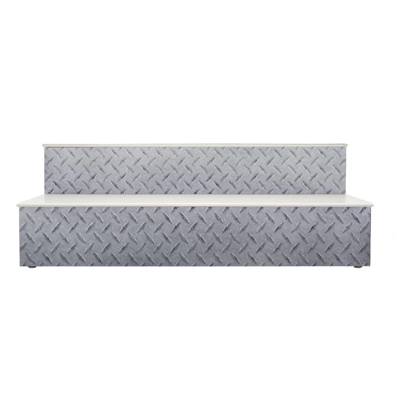 BarConic® LED Liquor Bottle Display Shelf - Diamond Plate Print 2 Steps - Several Lengths - Image 4