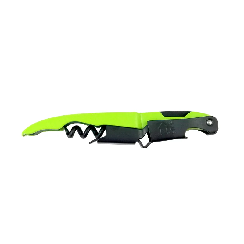 BarConic® Neon Green and Black Double- Hinged Corkscrew with Black Worm - Image 3