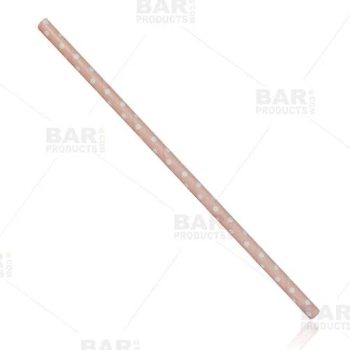 BarConic® Pink Dot Paper Straws - 100 pack - Image 4