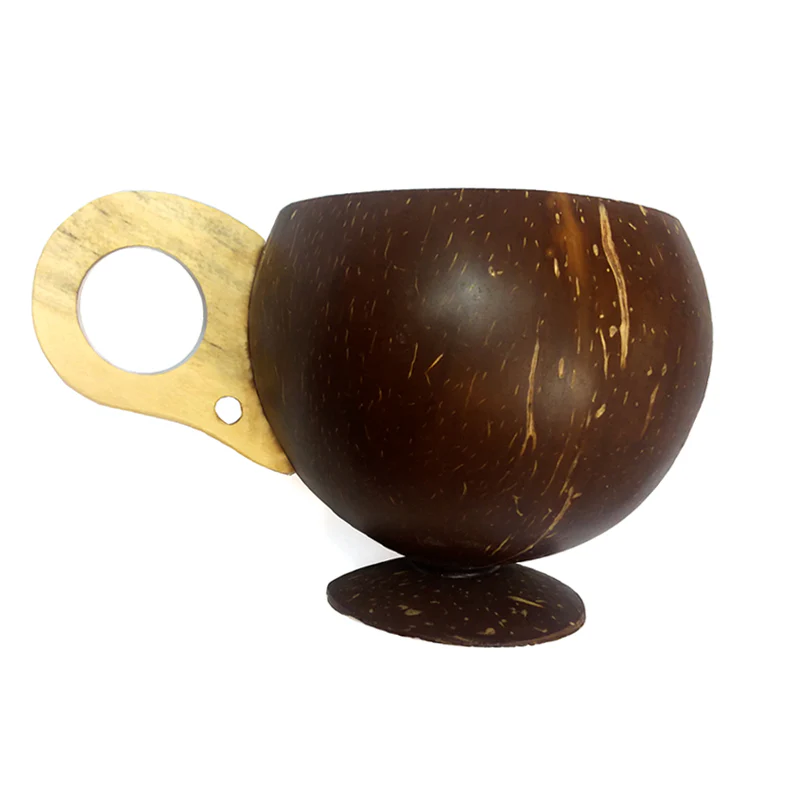 BarConic® Real Coconut Cup with Handle - 14 ounces