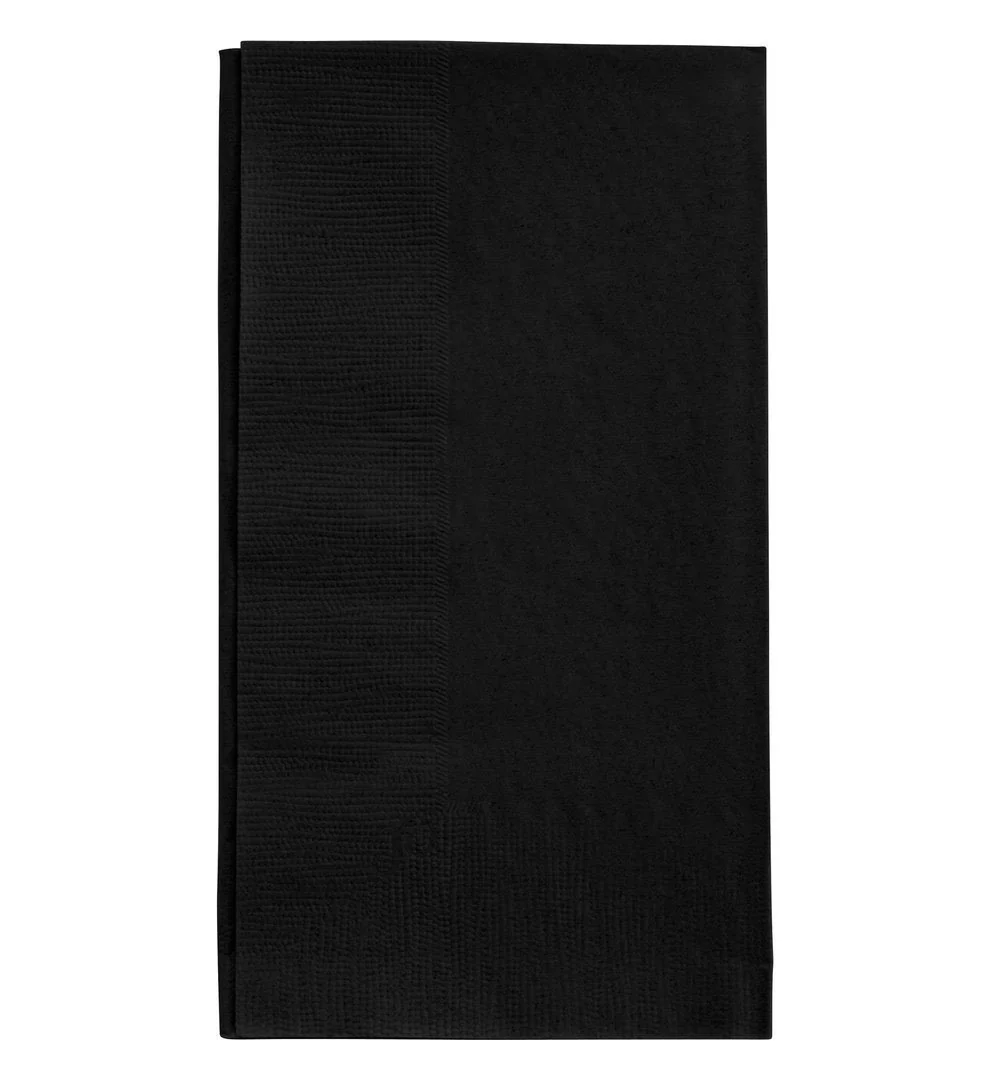 BarConic® 2-PLY Colored Paper Dinner Napkins – 15” x 17” Black – 100 Pack