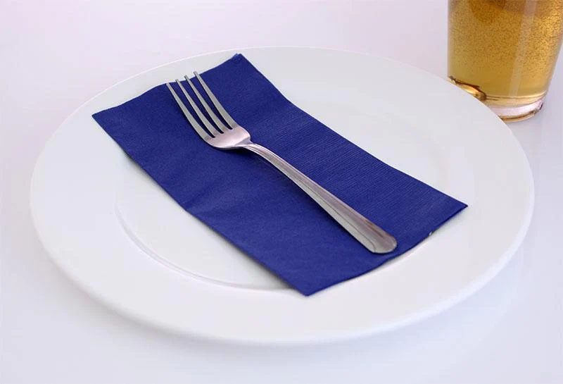 BarConic® 2-PLY Colored Paper Dinner Napkins – 15” x 17” Blue – 100 Pack - Image 4