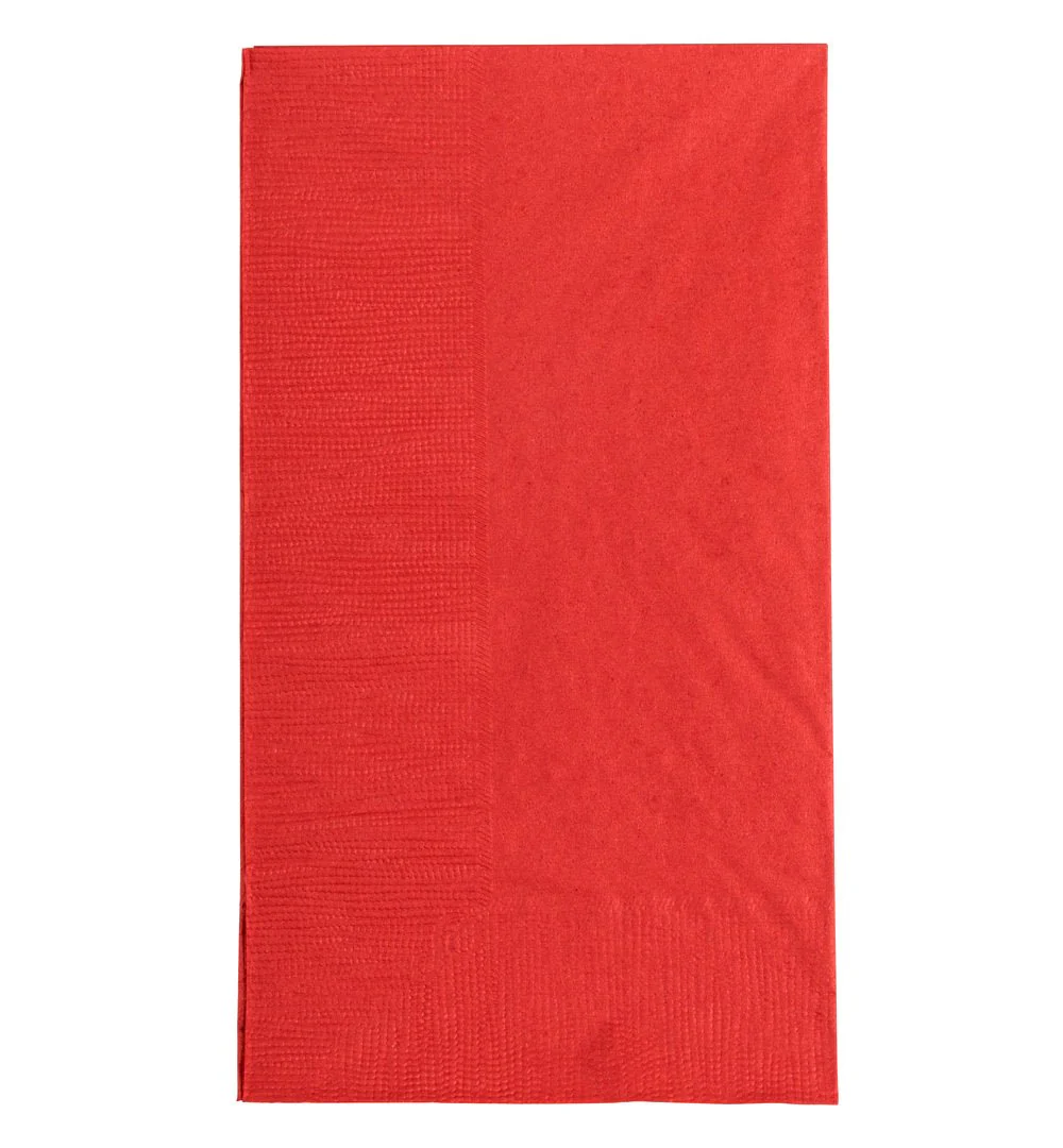 BarConic® 2-PLY Colored Paper Dinner Napkins – 15” x 17” Red – 100 Pack