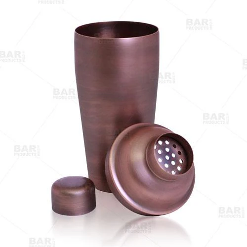 BarConic® 3 Piece Cocktail Shaker with Antique Finish 24oz. - Image 3