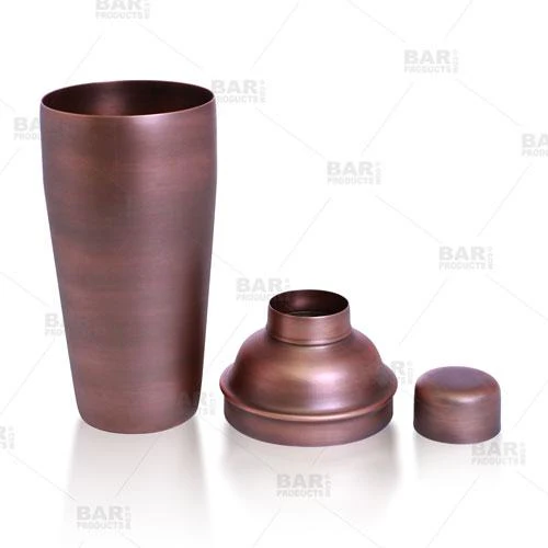 BarConic® 3 Piece Cocktail Shaker with Antique Finish 24oz. - Image 4