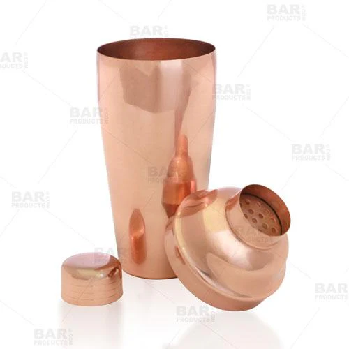 BarConic® 3 Piece Copper Plated Shaker Set - 24 oz - Image 3