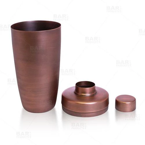 BarConic® 3 Piece Flat Top Shaker Set - Antique Finish - 28 oz - Image 3