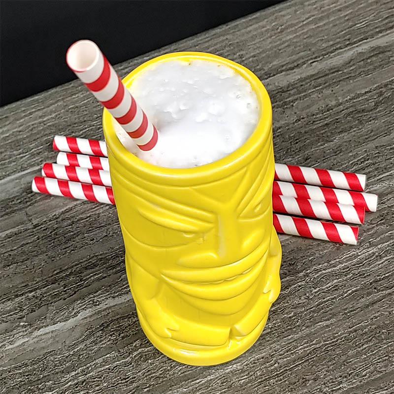 BarConic® "Eco-Friendly" Jumbo Paper Straws - 7 3/4" Red Stripe - 100 pack - Image 3
