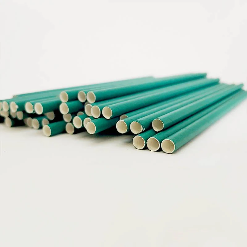 BarConic® "Eco-Friendly" Paper Straws - 7 3/4" Solid Green - 100 pack - Image 4