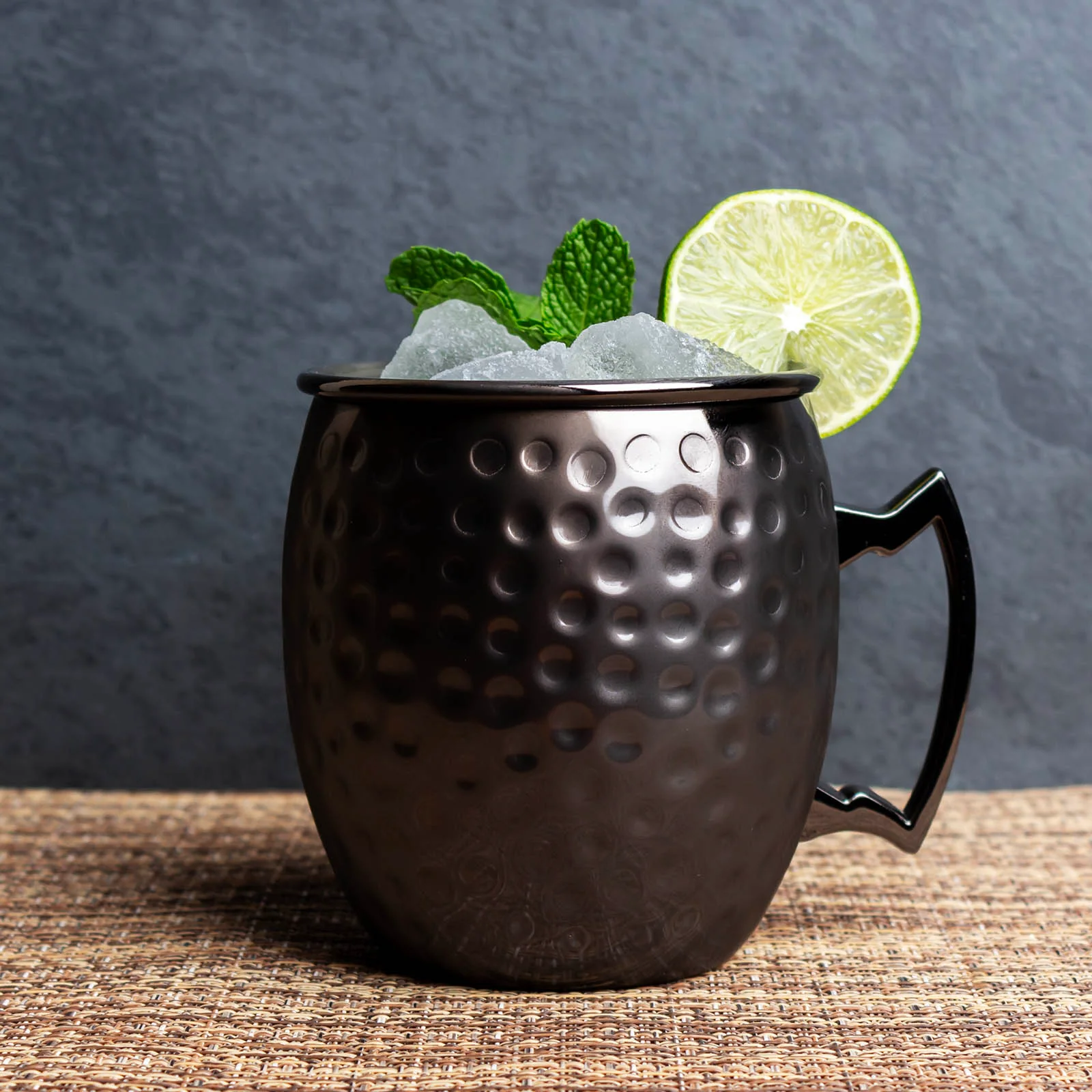 BarConic® Hammered Gun Metal Moscow Mule Mug - 18oz - Image 2