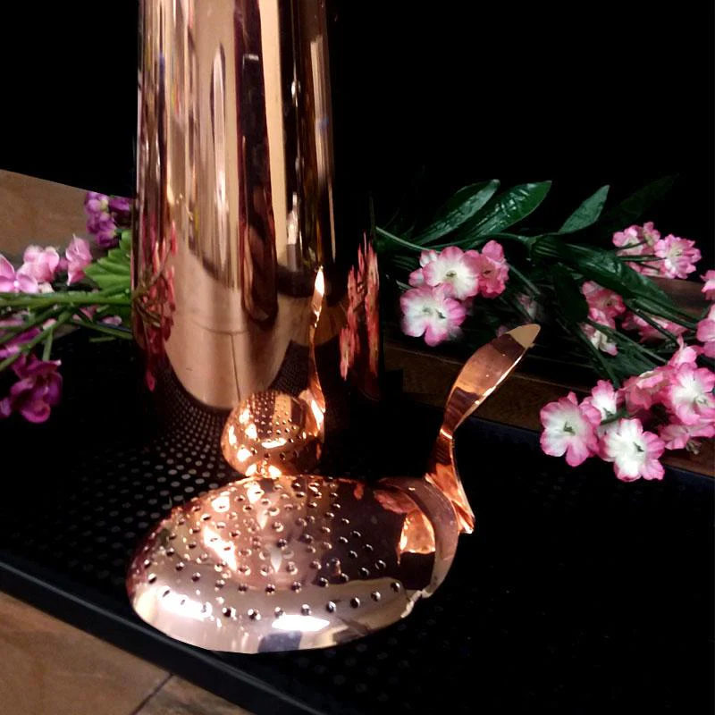 BarConic® Julep Strainer - Copper Plated with Curved Handle - Image 4