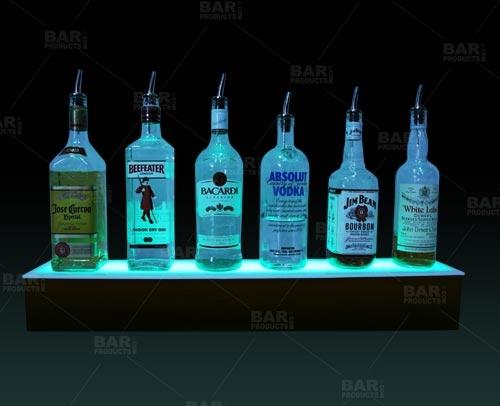 BarConic® LED Liquor Bottle Display Shelf - 3 Steps - Mahogany - Several Lengths - Image 5