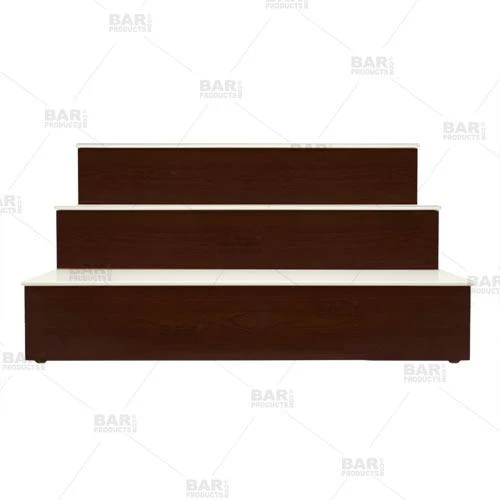 BarConic® LED Liquor Bottle Display Shelf - 3 Steps - Mahogany - Several Lengths - Image 7