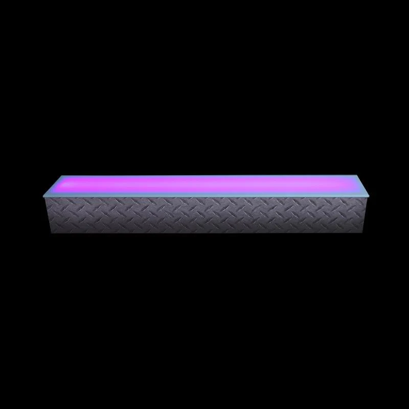 BarConic® LED Liquor Bottle Display Shelf - Diamond Plate Print 1 Step - Several Lengths - Image 5