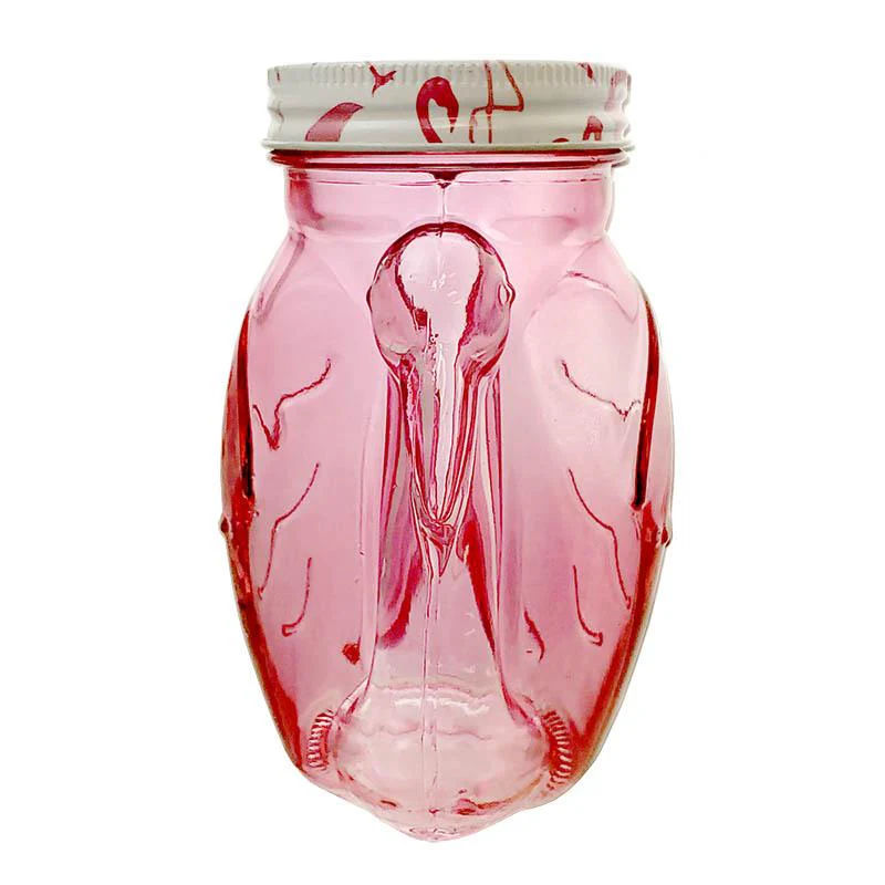 BarConic® 18 oz. - Pink Flamingo Mason Jar - Image 4