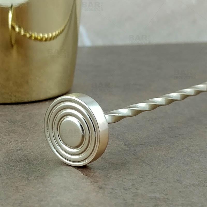 BarConic®Professional Grade - Gold Plated Bar Spoon w/ Muddler Tip - 40cm - Image 2