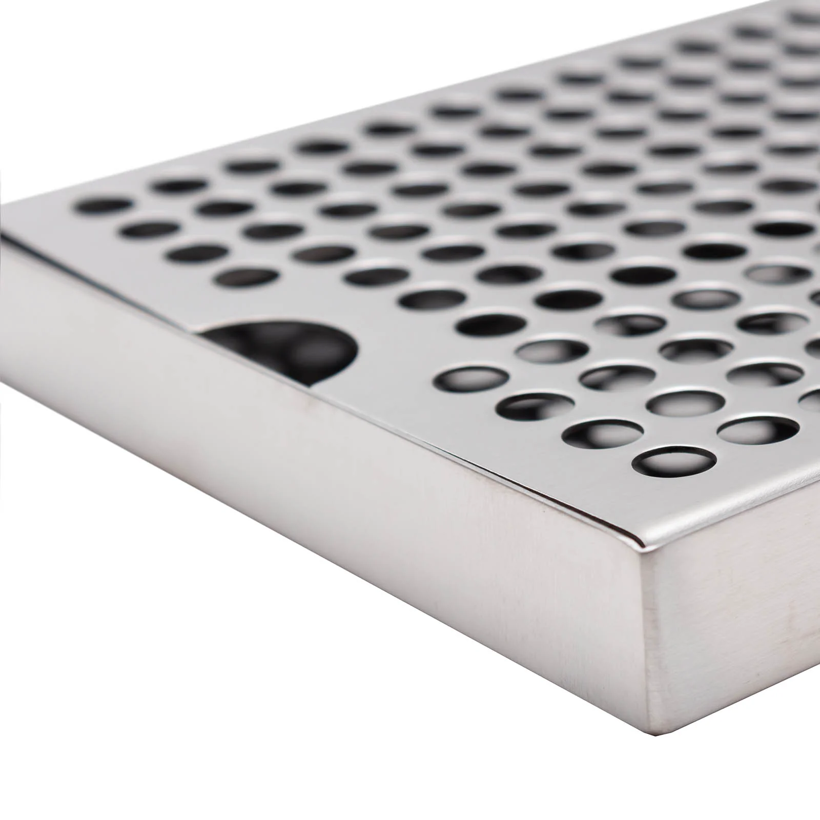 BarConic® Stainless Steel Drip Tray with Holes - 16" x 6" - Image 3