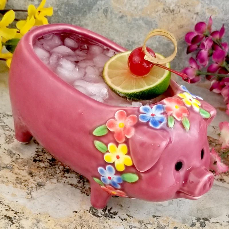 BarConic® Tiki Drinkware - Pink Piggy - Image 3