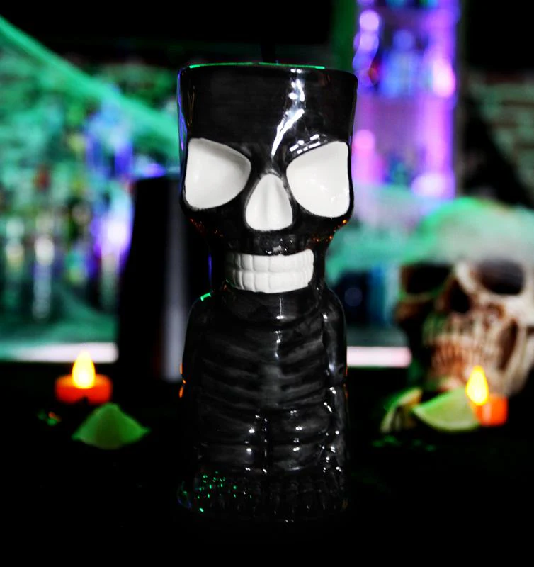 BarConic® Ceramic Skeleton Tiki Mug - 10oz - Image 3